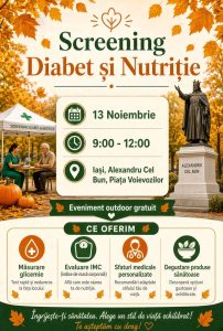 Ziua Internațională a Diabetului Zaharat: Fii aproape de sănătatea ta! Screening gratuit de diabet și nutriție în Piața Voievozilor